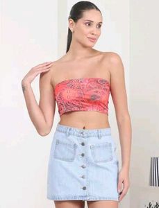 Paisley Print Tube Top
