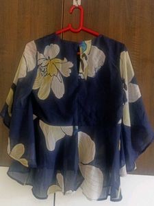 Floral Print Top with Layered Sleeves