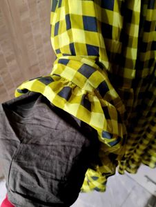 Checkered Tiered Maxi Dress