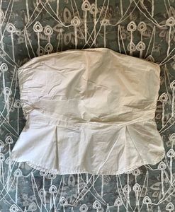 White Strapless Corset Top