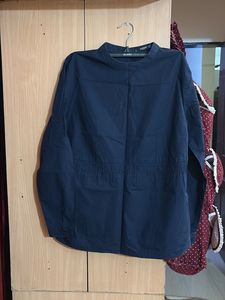 Navy Blue Long Sleeve Top