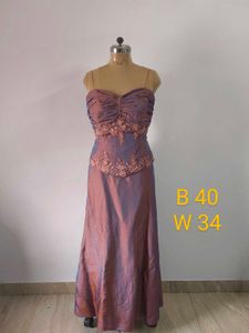 Gown with Floral Details