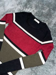 Striped Bodycon Knit Dress