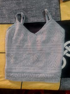 Grey Patterned Top