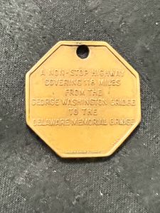 New Jersey Turnpike Coin Keychain Rare