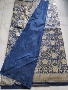 So Elegant Navy Blue Saree