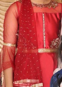 Elegant Red &amp; Gold Gown