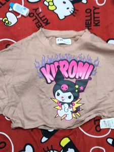 Kuromi Medium Sized Korean Crop Top