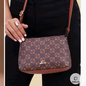 Lavie Tan Brown Logo Printed Sling Bag