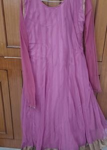 Beautiful Purple Anarkali Partywear Suit Sets