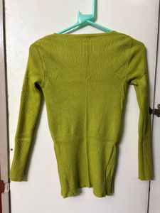 Vneck Green Top