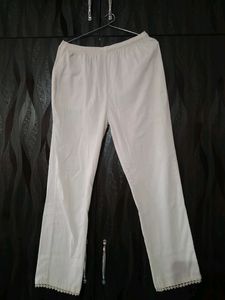 Pure White Cotton Kurta With Pant &amp; Dupatta