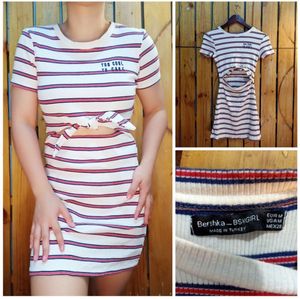 Striped Tie-Waist Dress