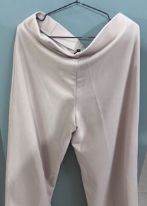 Beige Wide Leg Pants