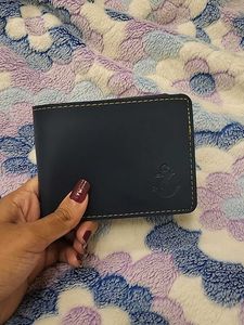 Navy Leather Card Holder