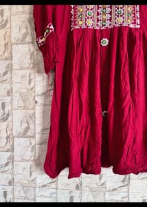 Short Red Kurti