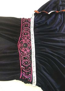 Black Mini Dress with Pink Embellishments