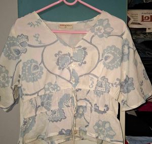 Floral Print Peplum Top