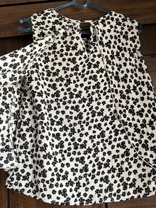 Van Heusen B&amp;W Floral Print Sleeveless Top