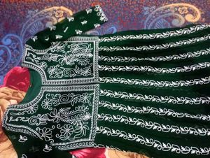 Elegant Green Embroidered Kurta