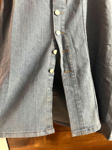 Denim A-line Midi skirt