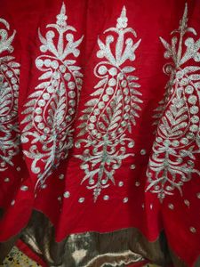 Red Anarkali Gown (Zari Work)