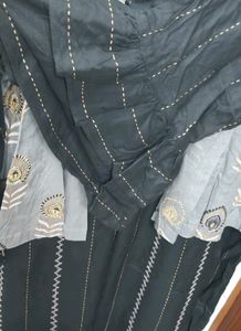 Black kurti set with jacket