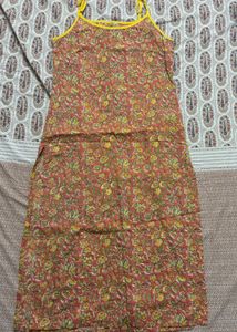 Floral Strappy Kurti With Adjustable Straps