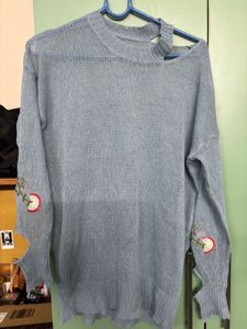 Grey Cutout Top