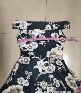 Off Shoulder Cute Flower Print Dress