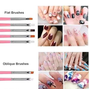 Nail Art Dotting Tools - Set of 5 And Brushes - 15