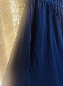 Elegant Navy Blue Georgette Gown✨