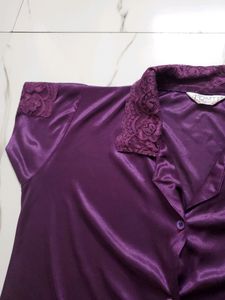 Solid Purple Nighsuit (Women)