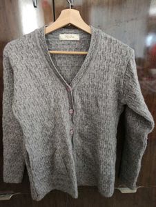 Nisha Gray Knit Cardigan for Women