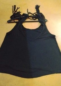 Black Top With Back Window And Tassled Shoulders