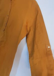 Dark Mustard Kurta Cotton (BRANDED)