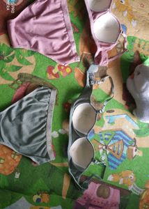 Two matching bra and panty sets
