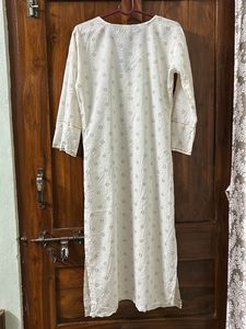 Elegant White Printed Kurta