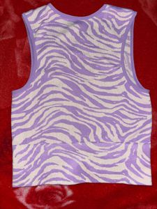 Zebra Print Cropped Tank Anf Purple Pant