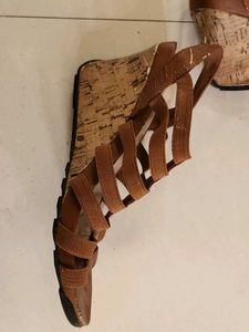 Tan Strappy Heels - UK Size 6