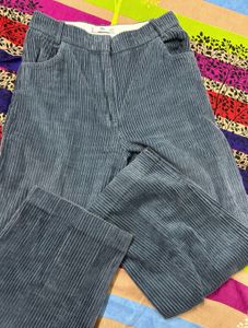 Mango Blue Corduroy Pants
