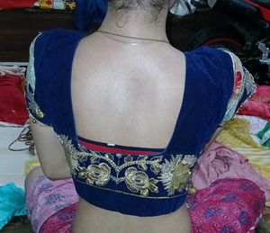 Blue Velvet Blouse