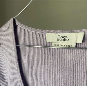 Love Bonito Ribbed Button Top