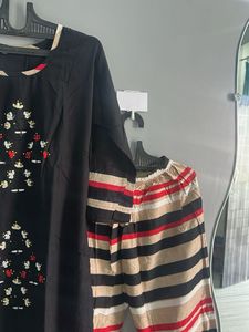 Black Embroidered Kurta Set (XL)