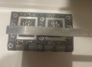 Vintage Silver Tone Jewelry Box