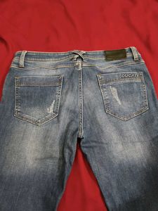 Ducati Blue Distressed Jeans