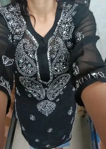 Black chikankari Kurti 🥰