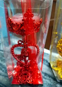 Red And Yellow Crown Candle Holder