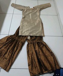 Girl's Ethnic Kurta with Gharara