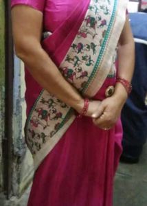 Pink Printed Saree With Beautiful Border